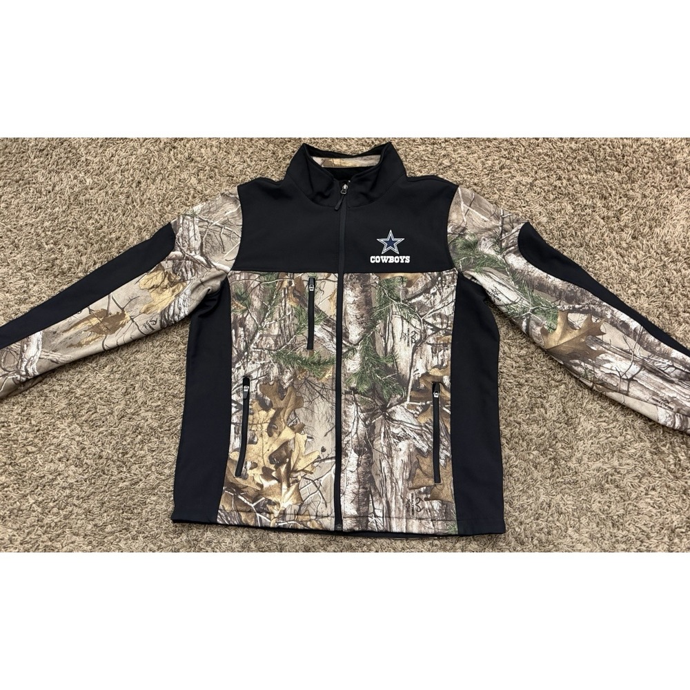 Dallas Cowboys DUN BROOKE Men's Realtree Camo Softshell Jacket Size XL